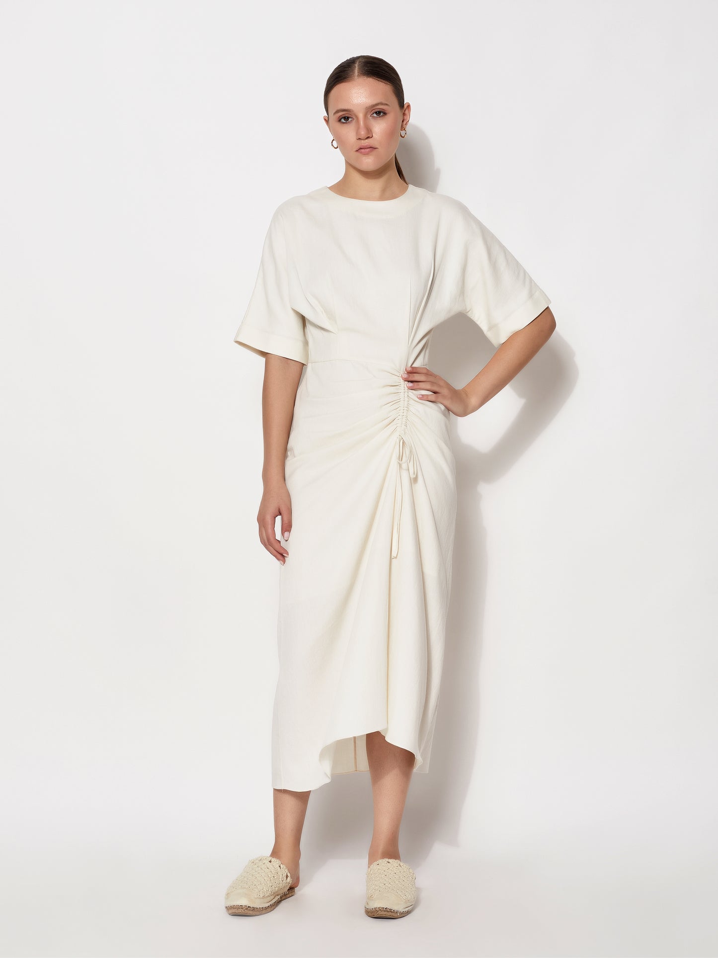 Ruched Drape Dress